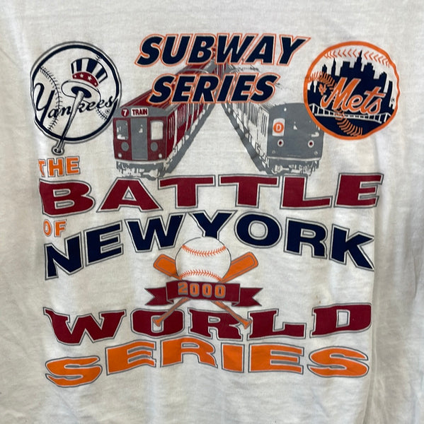 Vintage 2000 Subway Series Mets vs. Yankees T Shirt Med Y21