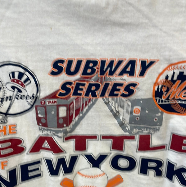 Vintage 2000 Subway Series Mets vs. Yankees T Shirt Med Y21