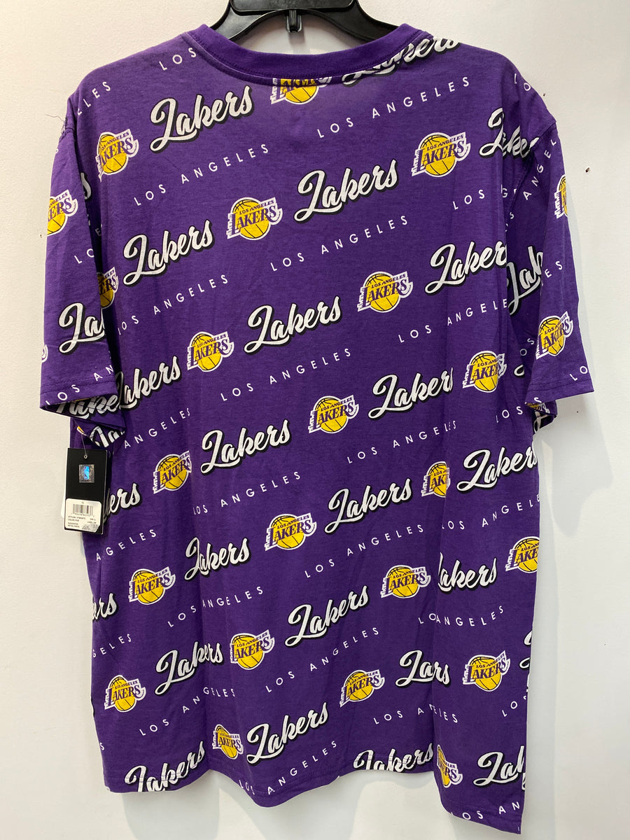 Official New Era NBA Sky All Over Print LA Lakers Oversized T-Shirt C2_210