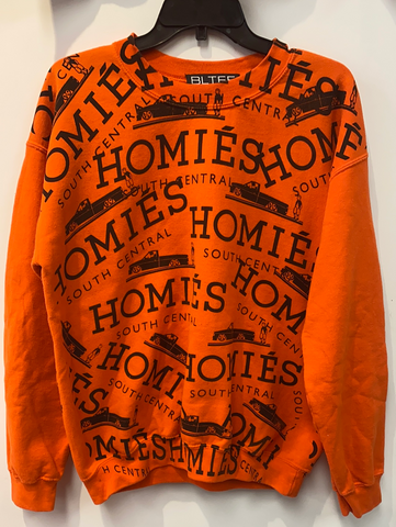 Orange Homies South Central Brian Lichtenberg Sweatshirt Medium