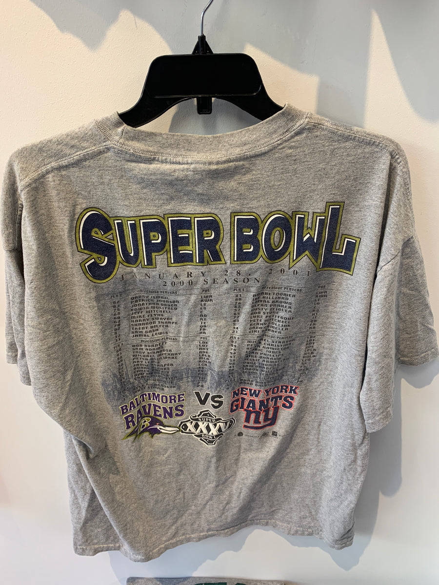 Stedman Vintage NY Giants Super Bowl XXV T-Shirt, Size S. Made in USA.