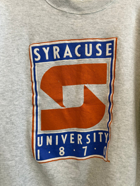 Vintage Syracuse University Heather Gray Sweatshirt L/XL SS1186