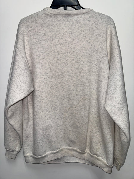 Vtg SU Looney Tunes Taz Interlocking "S" Crewneck Sweatshirt Heather Grey XL USA SS1239