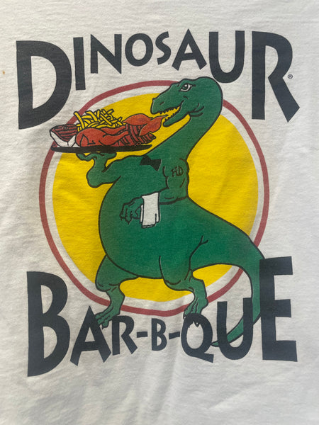 Vintage Dinosaur Bar-B-Que White Tee Shirt L TS505