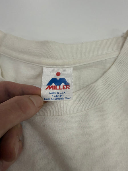 Vtg SU Saltine Warrior L/S T-Shirt White Large USA TS640