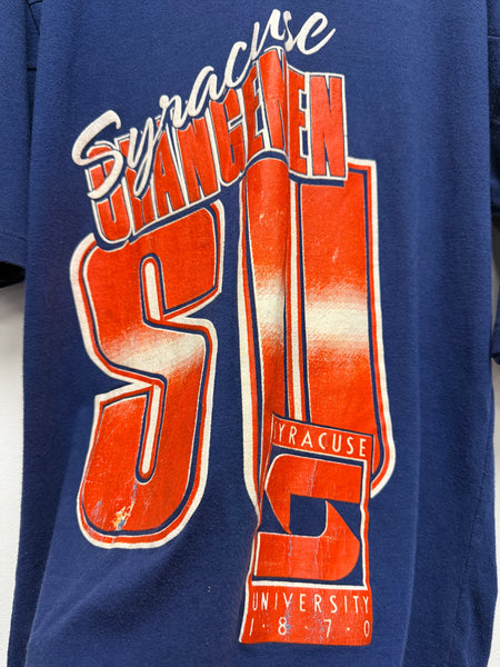 1980s vintage Syracuse University 3/4 sleeve t shirt ts779
