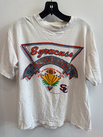 Vintage 1988 Hall of Fame Bowl Game Syracuse Football T Shirt Large/XL TS561