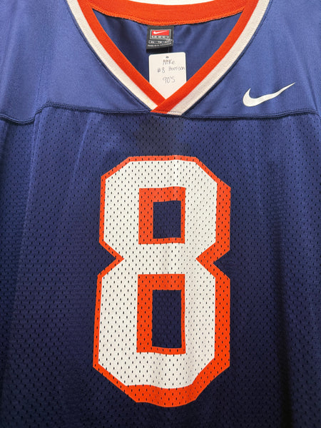 Vtg '90's Nike SU Number #8 Harrison Football Jersey Navy XL J342