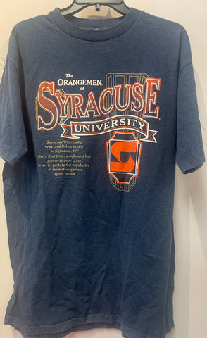 Vintage Syracuse Orangemen Navy Blue Tee XL TS508