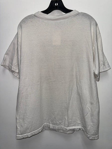 Vtg SU Otto Banner Syracuse NY Tee White L USA TS784