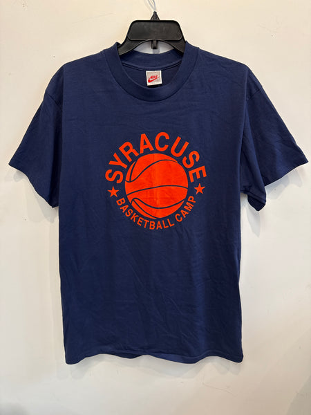 Syracuse Basketball Camp Nike Gray Tag T-Shirt Navy L USA TS267