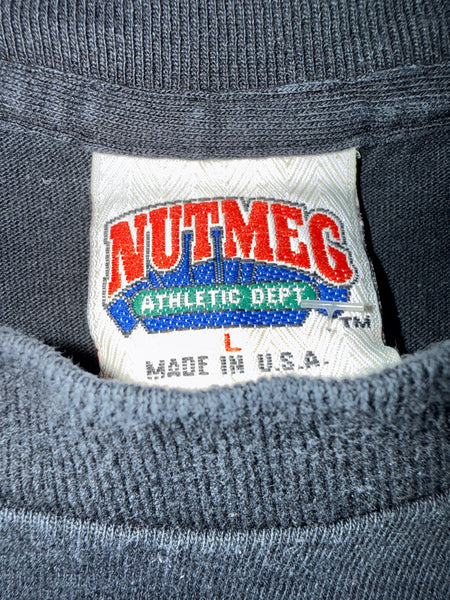 Vtg Nutmeg SU Orangemen Football Carrier Dome NYS Tee Black L USA TS783