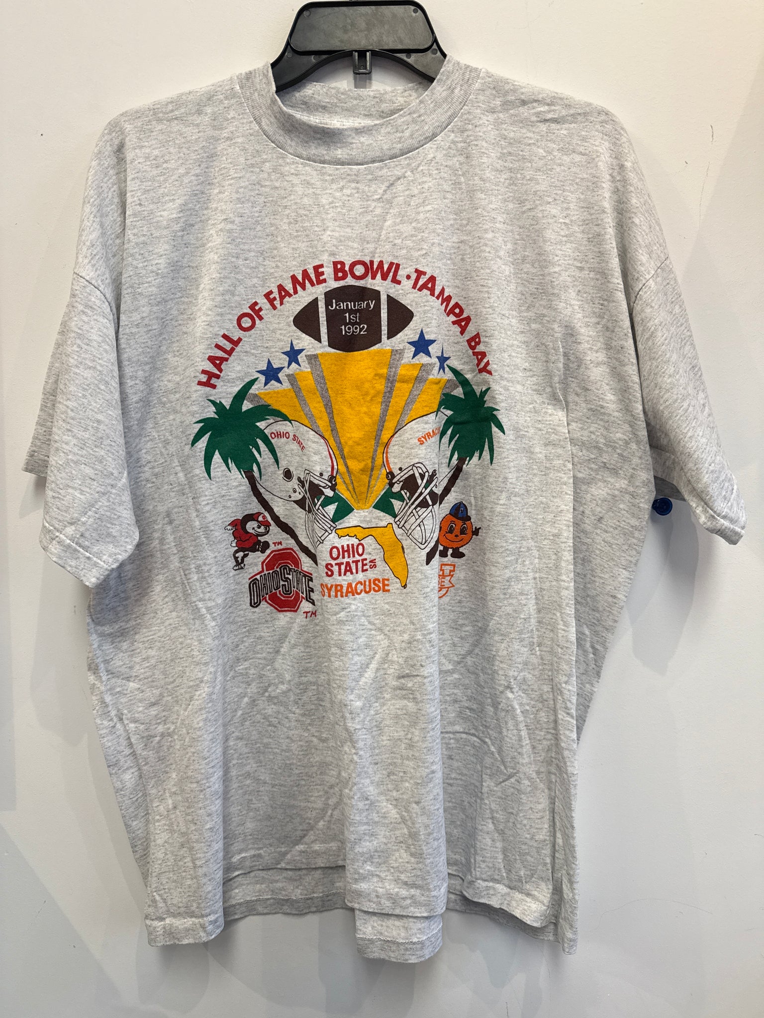 Vintage Syracuse Football 1992 Hall of Fame Bowl T Shirt 2XL TS577