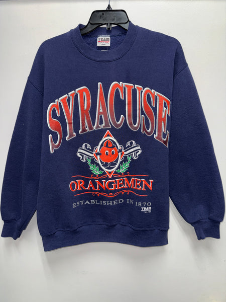 Vtg SU Orangemen Otto Crest Crewneck Sweatshirt Navy L SS1240