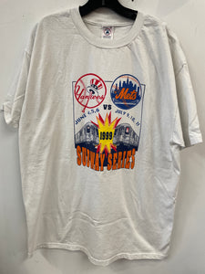 Vintage 1999 Subway Series Yankees vs. Mets T Shirt XL Y35