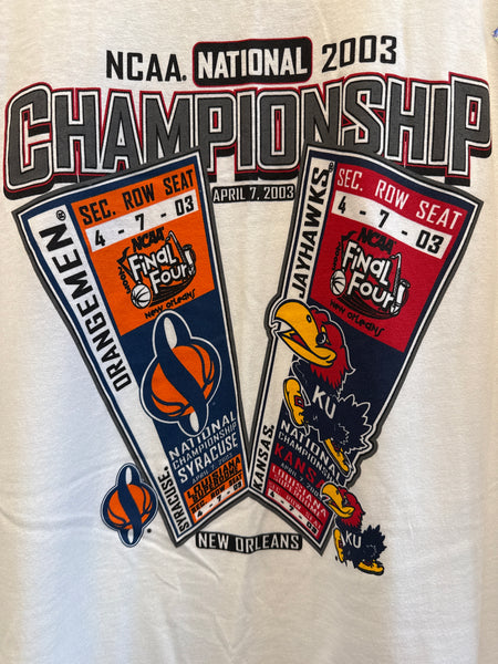 '03 NCAA National Championship New Orleans Ticket Stub T-Shirt White L TS625