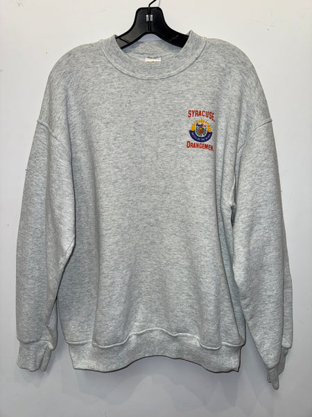 Vintage SU Orangemen ‘99 Big East Champions Crewneck Heather Gray Large SS1899