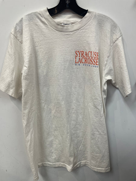 Vintage Syracuse Lacrosse 1990 U.K. Tour T Shirt XL TS476