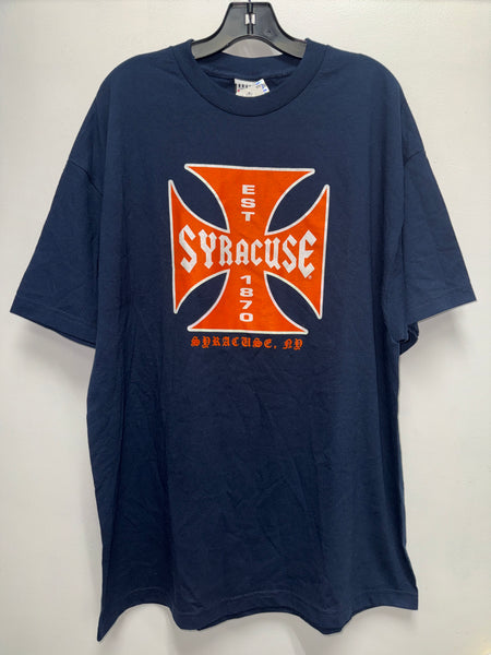 Vintage Syracuse Iron Cross T Shirt New With Tags 2XL TS661