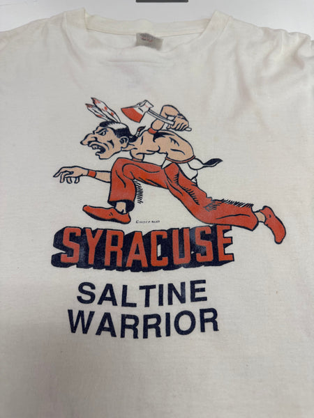 Vtg SU Saltine Warrior L/S T-Shirt White Large USA TS640