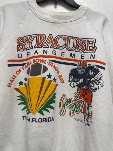 vintage 1989 hall of fame bowl Syracuse University football crewneck size large ss1250