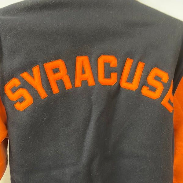 Vintage Syracuse Wool Varsity Jacket w/ Leather Sleeves XS J264