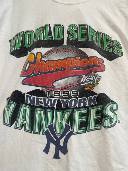 Vintage NY Yankees ‘99 World Series Champions T-Shirt White XL TS941