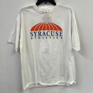Vtg XL White Syracuse Athletics Dome T-shirt - TS446