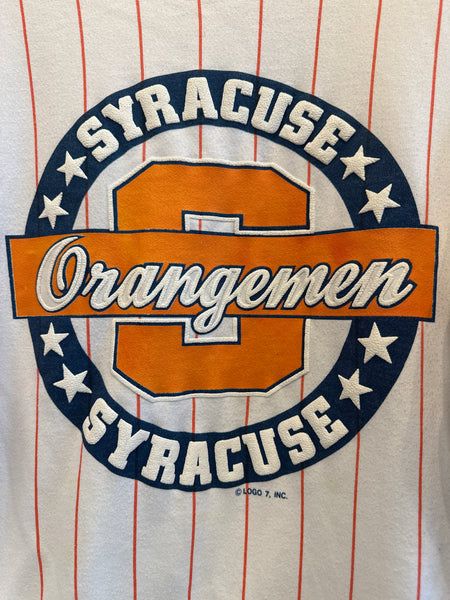 Vintage Pinstripe Syracuse Sweatshirt w/ Puff Print Medium/Large SS1231