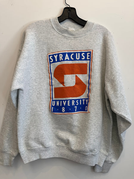 Vintage Syracuse University Heather Gray Sweatshirt L/XL SS1186
