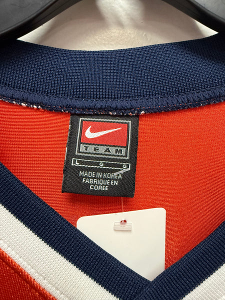 Vtg '90's Nike SU #1 Football Jersey Orange L J341