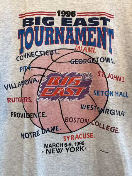 Vintage Syracuse Basketball 1996 Big East Tournament T Shirt 2XL TS569