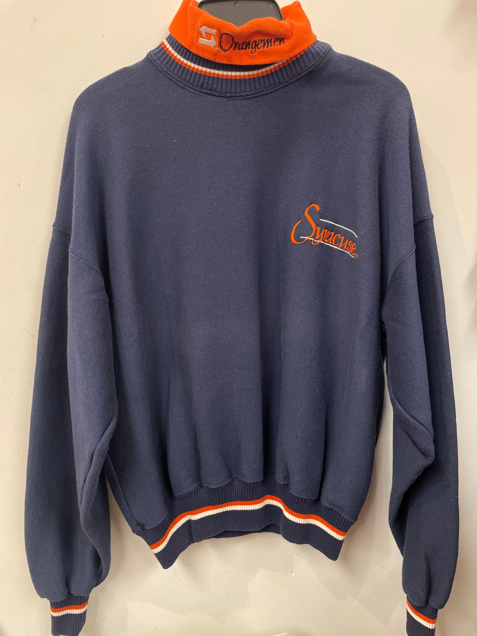 Vintage Syracuse Navy Blue Ringer Sweatshirt XL SS1022