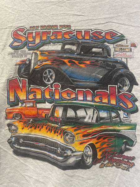 Vintage Syracuse Cars Nationals Gray Tee Shirt L TS507