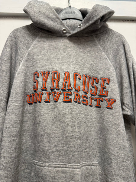 Vintage 1980s Syracuse University heather grey hoodie size small ss1256