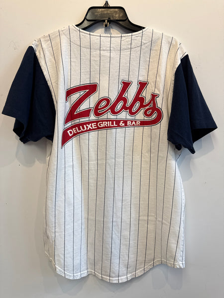 Vintage Zebb’s Deluxe Grill and Bar Baseball Jersey Medium