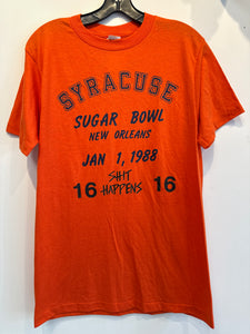 Vintage Syracuse Football Sugar Bowl Shit Happens T Shirt Medium TS567