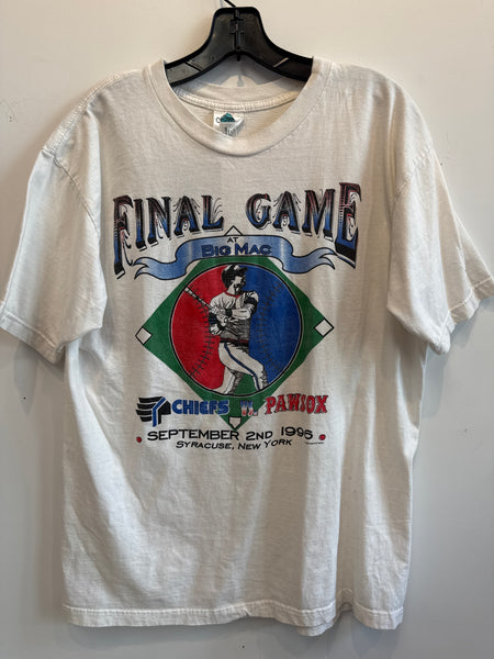 Vintage Syracuse Chiefs Final Game at Big Mac 1996 T Shirt Large