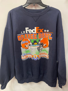 Vintage Syracuse Navy Blue FedEx Orange Bowl L Sweatshirt