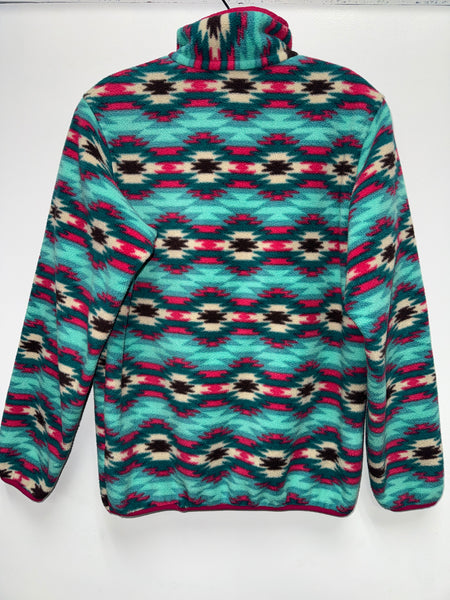 Vtg SU Patagonia Ski Team Fleece Teal / Pink Small SS1282