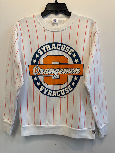Vintage Pinstripe Syracuse Sweatshirt w/ Puff Print Medium/Large SS1231