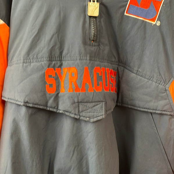 Vintage Syracuse 1/4 Zip Pullover Jacket w/ Hood XL J265