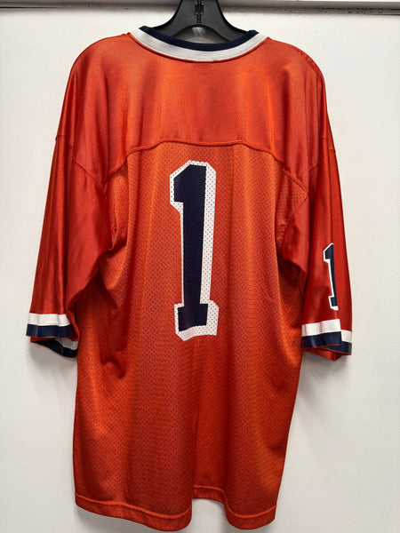 Vtg '90's Nike SU #1 Football Jersey Orange L J341