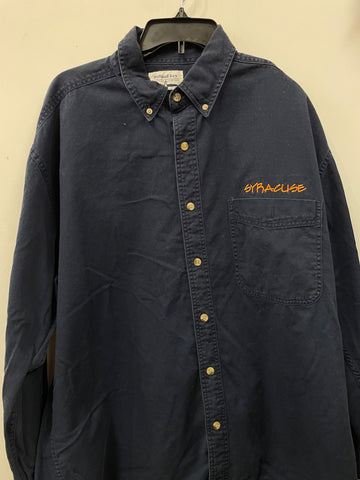 Vintage Syracuse Button Down Shirt Navy X-Large TS482