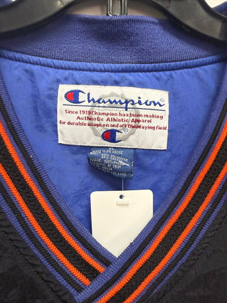 Vtg Champion SU Pullover Windbreaker Blk XL J344
