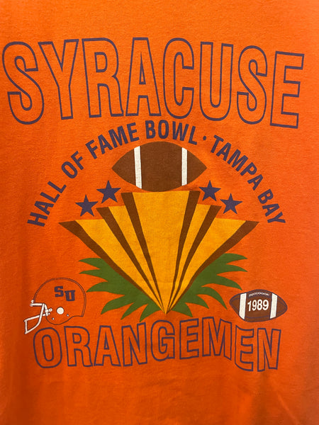 Vintage 1989 Hall of Fame Bowl Syracuse Football T Shirt Large TS500