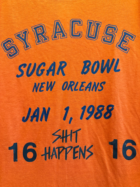 Vintage Syracuse Football Sugar Bowl Shit Happens T Shirt Medium TS567