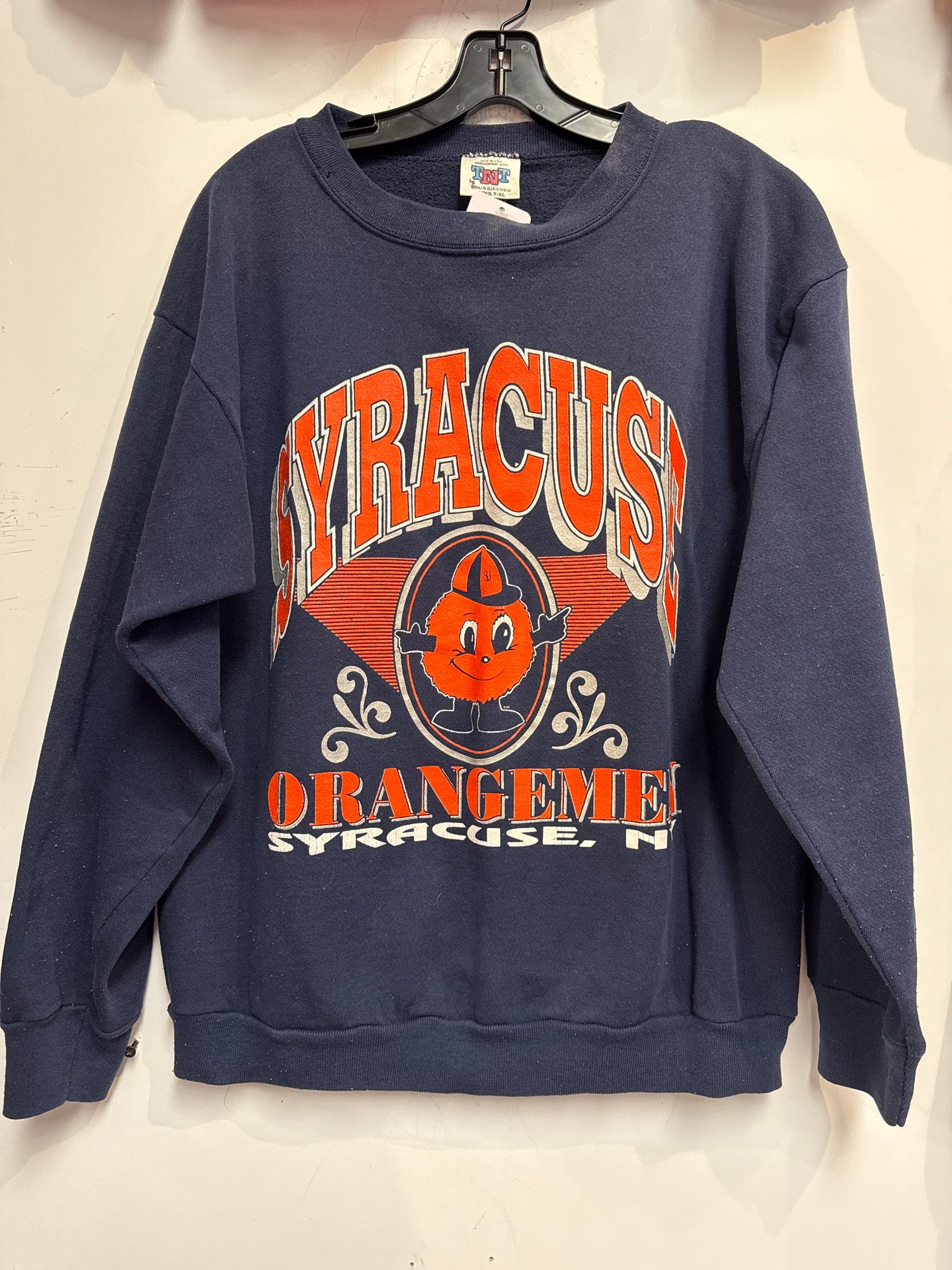 Vintage SU Otto Syracuse, NY Sweatshirt Navy Blue L/XL USA SS1115