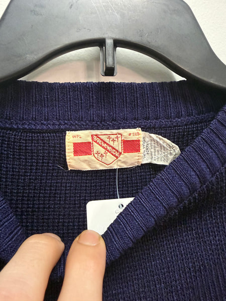 Vtg SU Knit Sweater Navy L/XL SS1242
