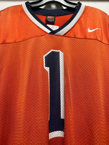 Vtg '90's Nike SU #1 Football Jersey Orange L J341